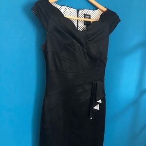 Jax Scallop Edge Dress with Polka Dot Tie Detail